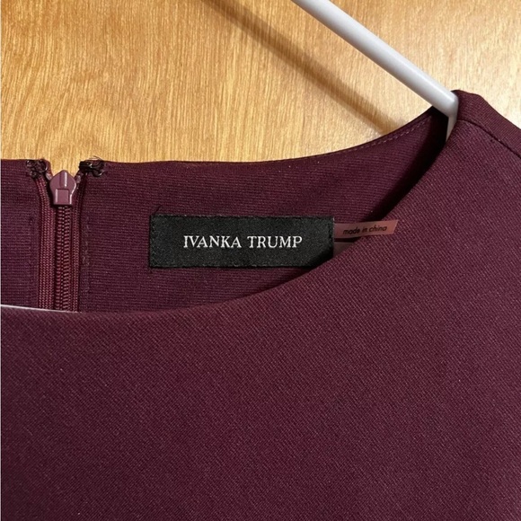Ivanka Trump Knee Length Maroon Dress Size 6 - Picture 2 of 4